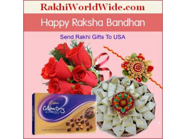 Splendid Rakhi Celebration with Best Rakhi Gifts to USA – Express Delivery, Free - 1/1