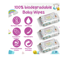 CutetotZ® Premium Organic Baby Wet Wipes | Green Seal® Certified | Pack 01 (80 Wipes)