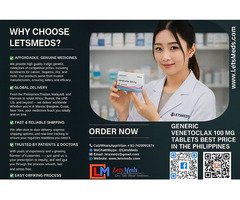 Buy Indian Venetoclax 100mg Tablets Online in the Philippines at Best Price