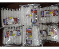 Candles- House Hold Plain White Candles-AARYAH DECOR