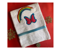 Cartoon embroidered Bath towels for kids - Image 1/5