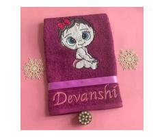 Embroidered cartoon towels for kids - Image 3/4