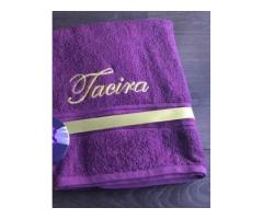 Embroidered bath towels with only name for adults - Image 3/3