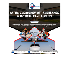 Patna Emergency Air Ambulance & Critical Care Flights