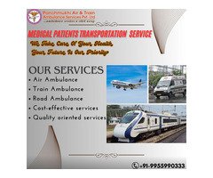 Panchmukhi Train Ambulance in Lucknow- long distance medical transfer offered at lower price