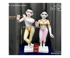 Premium Handcrafted Radha Krishna Marble Idol (Jugal Murti)