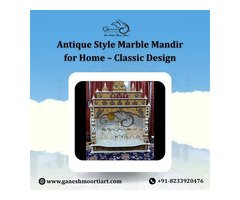 Antique Style Marble Mandir for Home – Classic Design