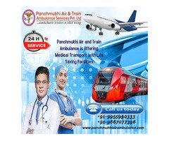 Panchmukhi Train Ambulance in Delhi provides unwavering support in safely transporting patients from