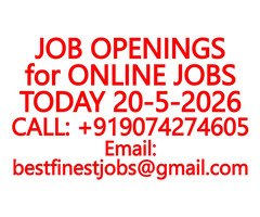 JOB OPENINGS for ONLINE JOBS TODAY 20-5-2026