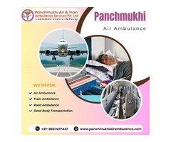 Get Continuous Patient Care on board Panchmukhi Air Ambulance Service in Guwahati