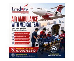 Transfer via Tridev Air Ambulance Services in Ranchi to a critical patient