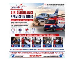 Modern Setup by Tridev Air Ambulance Services in Guwahati Provided