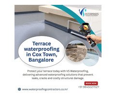 Terrace waterproofing in Cox Town, Bangalore