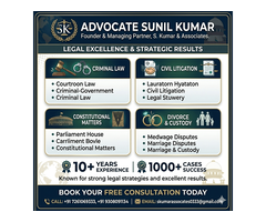 Supreme Court Legal Consultant in Bihar for Complex Legal Matters | Advocate Sunil Kumar
