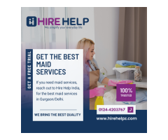 Need a trained and reliable maid service in Gurgaon/Delhi? Visit www.hirehelpz.com