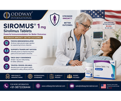 Sirolimus Tablets 1mg Distributor USA - B2B Sourcing | Oddway International