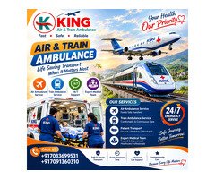 King ICU Train Ambulance in Ranchi - Long Distance Transfer with continued safety
