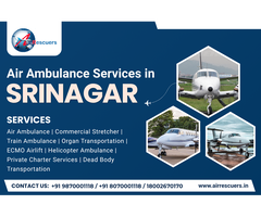 Safe Medical Transfers with Air Ambulance Services in Srinagar