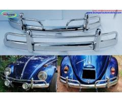 Volkswagen Beetle USA style bumper (1955-1972) by stainless steel - Image 1/3