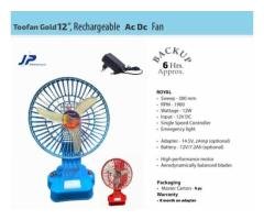 Rechargeable table fans available