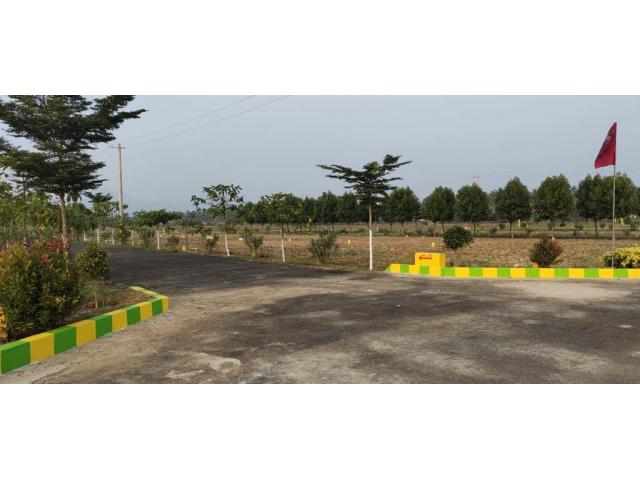 CLOSE TO HIGHWAY VUDA APPROVED PLOT FOR SALE AT BHOGAPURAM - 1/2