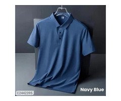 Poly Matte Solid Half Sleeves Mens *Polo T-Shirt Pack Of 4*
